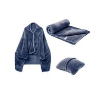 Genikeer Manta de Viaje Avión,Manta de Viaje Avión Compacto | Combo de Almohada para Viajes en avión, Ligero, cálida de Franela para avión de Viaje, Almohada Suave para Mujeres y Hombres