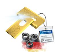 Genisys Cuchillas de titanio compatibles con el robot cortacésped Dreame Mova A1 A2, acero inoxidable LongLife, resistente a roturas según DIN EN 50636, 24 unidades + 24 tuercas
