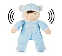 Genius Baby Toys Baby Boy Doll - My First Boy Baby Doll en azul con sonajero Sin piezas duras Hecho para abrazos y abrazos nico Baby Doll Boy pa