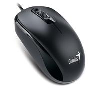 Genius DX-110 - Ratón USB tipo C Plug and Play, seguimiento óptico de 1000 DPI, 3 botones con rueda de desplazamiento, diseño ambidiestro con cable de 1,5 m, color negro