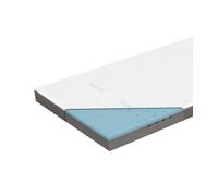 Genius Eazzzy Topper Deluxe 80 x 200 x 9 cm H2 H3 - Tope ortopédico para colchón y Cama con somier de Espuma de Gel, 80 x 200 cm, para alérgicos, Incluye Funda, Color Blanco