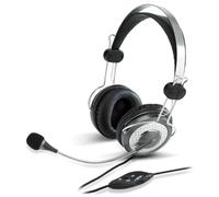 Genius HS-04SU - Auriculares de Diadema binaural Silver (PC/Gaming, Binaural, Head-Band, Silver, Rotary, Wired)