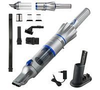 Genius Invictus One 2.0 A82119 - Aspiradora de Mano y aspiradora de 12 Piezas, sin Bolsa e inalámbrica con 13000 PA, 2 filtros HEPA, batería de Iones de Litio, Juego de cepillos adicionales, 90 W, 76
