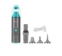 Genius Invictus One Home Mini Aspiradora de Mano con batería, 8 Piezas, aspiradora portátil para Coche, Bomba de Aire, soplador de Aire para Mesa, Escritorio, PC, Pelo de Animales, Tiempo de
