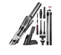 Genius Invictus One Prestige Deluxe - Aspiradora de mano con batería (18 TLG, potencia de aspiración de 12000 Pa, estación de carga, filtro HEPA, boquillas combinadas, cepillo para pelo de animales