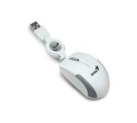 GENIUS Micro Traveler Mouse - Alámbrico - 3 botones - Óptico - 1200 dpi - Blanco - PC/Mac