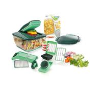 Genius Nicer Dicer Chef (15 piezas) | Cortador de frutas, cortador de verduras, cortador de cebolla, picadora, mandolina, verde