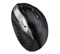 Genius Ratón ergonómico WIR. Ergo 8250S Vertical + Reposapiés Silver Gray/Blak