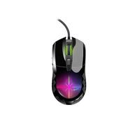 Genius Ratón para juegos Scorpion M715, USB negro, 7200 DPI, 6 botones programables y memoria integrada, luz RGB respirable, compatible con laptop, escritorio