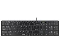 Genius SlimStar 126 - Teclado multimedia USB con cable con teclado ultrafino