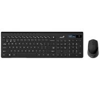Genius SlimStar 8230 - Juego de Teclado y ratón inalámbrico Bluetooth 5.3 y 2.4 GHz, 12 Teclas de función Multimedia, diseño británico Completo, Sensor óptico, 1200 PPP, conectar hasta 3
