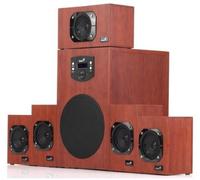 Genius SW-HF 5.1 4600 5.1channels 125W Madera Conjunto de Altavoces - Set de Altavoces (5.1 Canales, 125 W, Cine en casa, Madera, 90 dB, 40-20000 Hz)