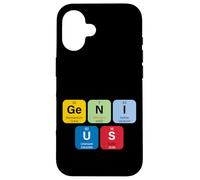 Genius with Periodic Table of Elements Memes Graphic Designs Carcasa para iPhone 16