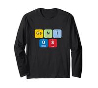 Genius with Periodic Table of Elements Memes Graphic Designs Manga Larga