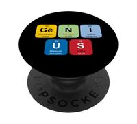 Genius with Periodic Table of Elements Memes Graphic Designs PopSockets PopGrip Adhesivo