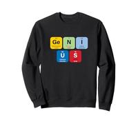 Genius with Periodic Table of Elements Memes Graphic Designs Sudadera