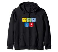 Genius with Periodic Table of Elements Memes Graphic Designs Sudadera con Capucha