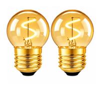 Genixgreen Bombilla E27 G40 LED Filamento 2W, Equivalente a 20W, 2200K
