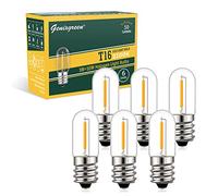 Genixgreen Bombillas LED E14 Blanco Cálido 1W T16 Mini Bombilla Tubular Equivalente 10W,Bombilla Nevera 2200K Blanco Cálido para Lámpara de Mesa Lámparas de Sal, 50Lm, No Regulable,Paquete de 6