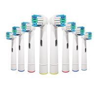 GENKENT 8 cabezales de cepillo de dientes de repuesto compatibles con Oral B Braun Cross Clean, cabezales de cepillo de dientes eléctricos profesionales para Oral-B Action Pro