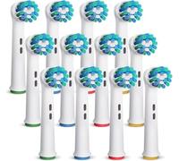 GENKENT Cabezales de cepillo de dientes de repuesto compatibles con Oral-B Braun, 12 cabezales de cepillo de dientes eléctrico profesionales