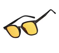 genkigold Gafas Bloqueadoras de Luz Azul Ultraligeras:Lentes Naranjas Efecto 20x,para Computadora,Juegos,Mujeres y Hombres,Mejoran Sueño Naturalmente,Alivian Fatiga Ocular,con Estuche - Marco Negro