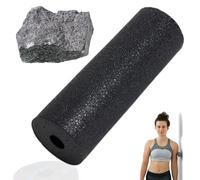 Genkigold Mini Rodillo de Espuma de Masaje de Alta Densidad - Material 100% Reciclado No Tóxico - Portátil - Objetivo de Dolor en Arco del Pie, Piernas y Brazos - Impermeable y Duradero 15x6cm(Negro)