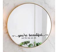 Genkigold "You are Beautiful" Vinilo para Espejo, Calcomanía para Espejo de Auto, Calcomanía de Afirmación Positiva, Pegatinas de Afirmación para Espejo, para Niños, Adolescentes, Calcomanía de Baño