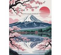 Genkouyoushi Notebook: Large Japanese Kanji Practice Book - Mount Fuji and Cherry Blossom