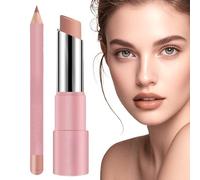 Genli Bálsamo de Aceite Lifter Glaze, 5g Bálsamo Labial Lifter Glaze, Lápiz Labial y Delineador de Labios Mate de 24 Horas, Set de Bálsamo Labials Hidratante Natural, Lápiz Brillante a Prueba de Agua