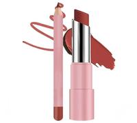 Genli Glaze Oil Balm, Lip Balm Lipstick, 2-in-2 Set Lipliner with Non-Stick Cup, Long-Lasting Hydration and Waterproof Matte Lipstick with 24hrs of Smooth, Moisturizing Shine