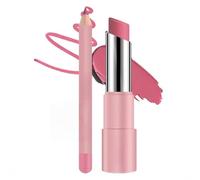 Genli Glaze Oil Balm, Lip Balm Lipstick, 2-in-2 Set Lipliner with Non-Stick Cup, Long-Lasting Hydration and Waterproof Matte Lipstick with 24hrs of Smooth, Moisturizing Shine