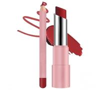 Genli Glaze Oil Balm, Lip Balm Lipstick, 2-in-2 Set Lipliner with Non-Stick Cup, Long-Lasting Hydration and Waterproof Matte Lipstick with 24hrs of Smooth, Moisturizing Shine