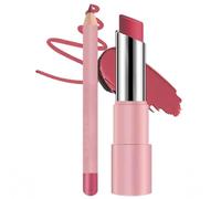 Genli Glaze Oil Balm, Lip Balm Lipstick, 2-in-2 Set Lipliner with Non-Stick Cup, Long-Lasting Hydration and Waterproof Matte Lipstick with 24hrs of Smooth, Moisturizing Shine