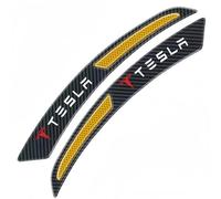 genmaimeifumu 2 Pezzi Cejas Rueda Coche Adhesivos para Tesla Tesla Model 3 Model Y/S/X, Rueda Ceja Protección AutoadhesivoCoche Tiras de Etiqueta Engomada de Advertencia Anticolisión,Yellow