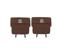 genmaimeifumu 2 Piezas Protector Respaldo Asiento Coche para Mazda Biante 2008-2018, Almohadilla Antipatadas del Asiento Trasero Organizador Asiento Coche,Brown