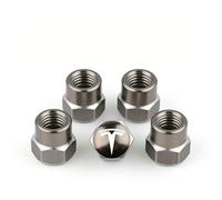 genmaimeifumu 5 PCS Tapa de Válvula de Aluminio para Tesla Model Y I 2020-2025, Tapas de Cubierta de Polvo con Empaquetadura para Válvulas Tapones de Válvula de Coche,Grey