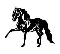 GENMIP 15,5 * 12,5 CM Caballo Creativo Coche Cuerpo Calcomanía Lindo Animal Vinilo Coche Estilo Pegatinas