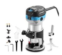 Genmitsu 1.25 HP Fresadora, Herramienta compacta para madera con base fija, 6 velocidades variables 10000-30000 R/MIN, con 1/4" Collet, perfecto para CNC y proyectos DIY