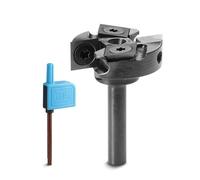 Genmitsu - Broca de enrutador CNC para tablero de alerón, vástago de 1/4 pulgadas de diámetro de corte de 1-1/4 pulgadas, 2+2 flautas de inserción de carburo para aplanar losa de madera, brocas de