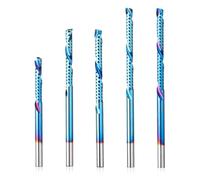 Genmitsu Juego de molino de compresión en espiral, vástago de 1/8 pulgadas, 5 unidades