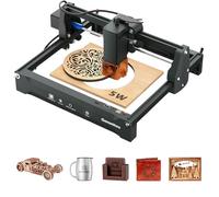 Genmitsu Kortek - Máquina grabadora láser Kortek de 5 W ± 0,01 mm de alta precisión, 200 x 150 mm, cortador láser CNC portátil para madera, acrílico opaco, cuero, vidrio, cerámica, metal, fibra, clase