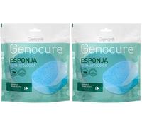 GENOCURE | Esponja Dermatológica Ducha | Limpieza Extraordinariamente Suave | Pieles Finas y Delicadas | Larga duración (Paquete de 2)