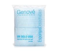 Genocure | Esponja Desechable de un Solo Uso | Esponja Hipoalergénica de un Solo Uso Impregnada de Gel Dermatológico sólido pH Neutro | 24 Unidades