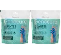 GENOCURE | Guantes Dermatológicos Nitrilo | Guantes Dermatológicos de Nitrilo Flocado con una Ligera Capa de Algodón | Talla L (Paquete de 2)