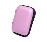 GENODA 2 mini bolsas portátiles para auriculares, monedero, caja de almacenamiento, bolsa de transporte, funda para tarjetas de memoria, organizador de cables, accesorios para auriculares, Pink, Talla