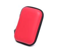 GENODA 2 mini bolsas portátiles para auriculares, monedero, caja de almacenamiento, bolsa de transporte, funda para tarjetas de memoria, organizador de cables, accesorios para auriculares, Red, Talla
