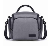 GENODA Bolsas de hombro para cámara réflex digital profesional, bolsas de hombro para lentes, para fotografía al aire libre, viajes, gris, Talla única