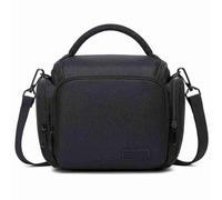GENODA Bolsas de hombro para cámara réflex digital profesional, bolsas de hombro para lentes, para fotografía al aire libre, viajes, Black, Talla única