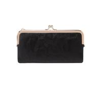 GENODA Cartera larga multifuncional de color sólido, monedero vintage con cremallera, tarjetero para mujer, Qb332-negro, 1 pieza